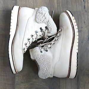 COLE HAAN SHEARLING TRIM WATERPROOF BOOTS 10